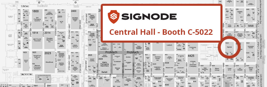 Pack EXPO floor plan - Signode Central Hall Booth C-5022