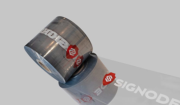 Metal coil protect film with signode branding