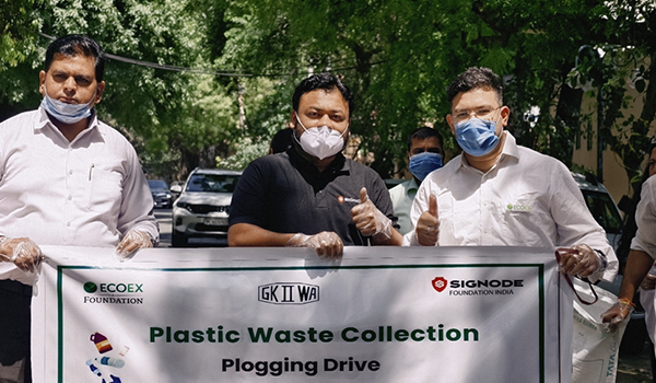Plastic waste collection drive