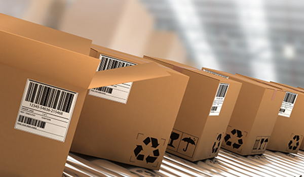 boxes on conveyor
